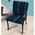 thumbnail image 2 of Jordan Manufacturing Sunbrella 44" x 22" Stanton Lagoon Navy Stripe Rectangular Outdoor Chair Cushion with Ties and Hanger Loop, 2 of 12