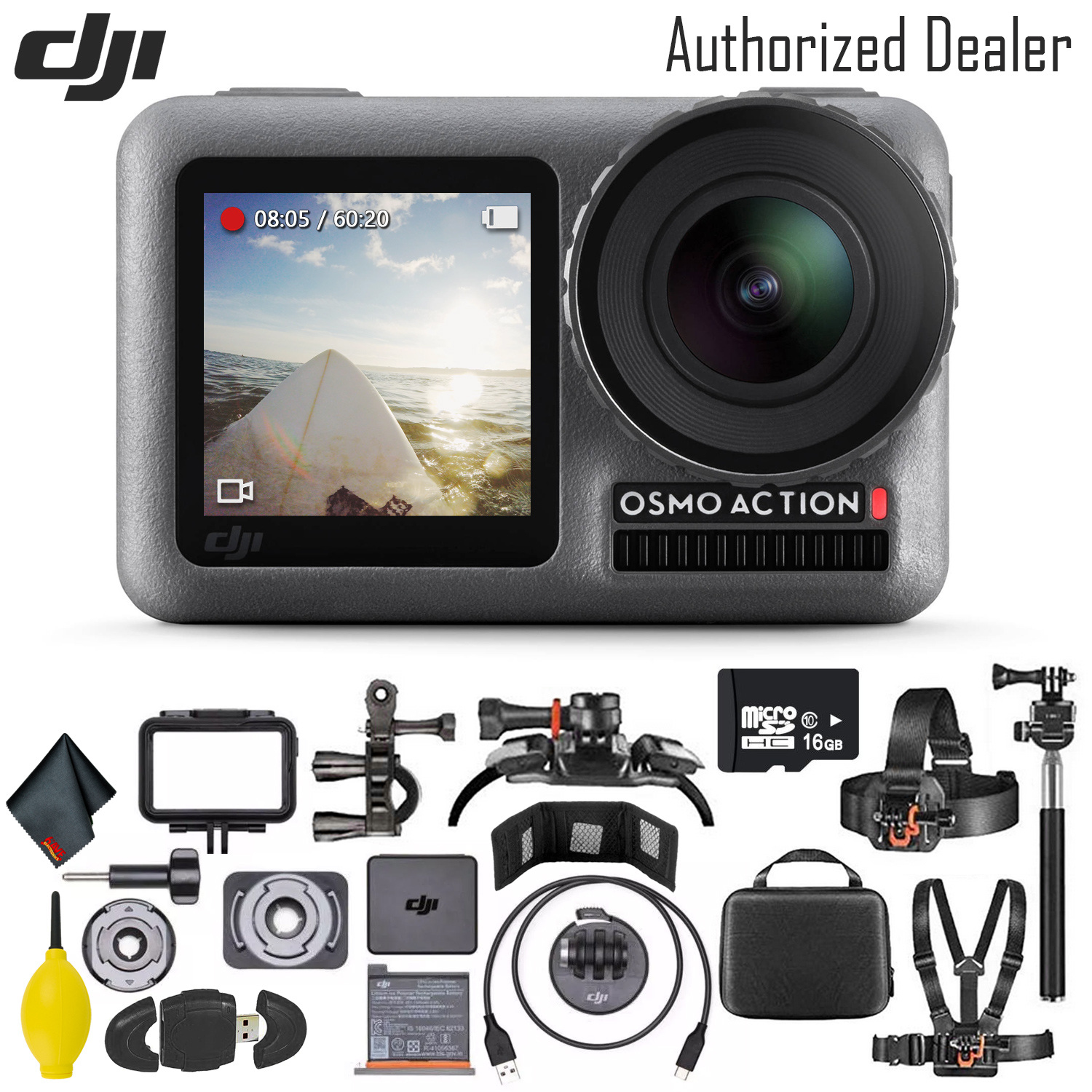 DJI Osmo Action 4K Camera - 16GB MicroSD Memory Card ...