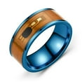 thumbnail image 1 of CNKOO NFC Stainless Steel Phone Chip Dripping Oil Dual Dragon Pattern Smart Ring Gift, 1 of 10