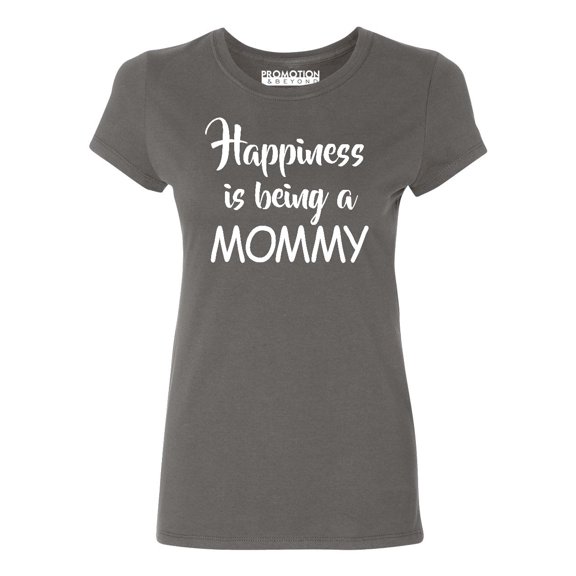 Happiness Is Being A Mommy Women's T-shirt, 2XL, Charcoal
