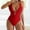 Red Womens Shaperwear One-Piece Swimsuits Clearance, variant on OSFVNOXV One Piece Bathing Suit for Women Cutout High Waisted Bikini Set Halter Neck Sleeveless Bodycon Summer Swimwear Beachwear