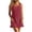 Wine, variant on Dvprdro Womens Beach Vacation Mini Cover Up Dress Crew Neck Bow Tie Shoulder Sleeveless Bikini Cover Up