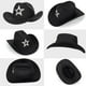 thumbnail image 5 of Sombrero vaquero de fieltro Fedora Western para mujer y hombre negro Bawnhaw, 5 of 6