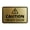 Brushed Gold, variant on Signs ByLITA Classic Framed Caution Heavy Door Door or Wall Sign Easy Installation | Health And Safety | Building And Warning Sign (Brushed Gold) - Small