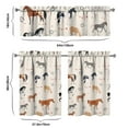 thumbnail image 6 of Kitchen Curtains 36 Inch Short - 3 Panel Set, Cute Horse Pony Print, Rod Pocket Window Curtain, 100% Polyester for Farmhouse, Retro Rural Kitchen, Easy Wash, 6 of 6