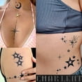 thumbnail image 3 of WWS-CHARLNET Semi-Permanent Tattoos - 2 Weeks Long Last Stars Tattoos for Women Men Face Neck Body/Fades Naturally/No Reflection/Waterproof, 3 of 4