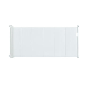 Retractable Baby Gates for Stairs, Extends up to 76.8" Wide, Mesh Dog Gate for The House, 34" Tall Extra Wide Child Security Gates for Hallways, Doorways, Indoor & Outdoor, White