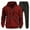 Red, variant on Fgnfyis Men's Autumn and Winter Two Piece Fashionable Hoodie Set Hooded Sweatshirt and Casual Black Pants Set Shirt Men Sweatshirts Blue XXXL