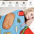 thumbnail image 3 of ARISTURING  Fast Street Food with Hamburger French Fries Coke and Pita Blanket Super Soft Warm 40x60 Inch Plush Throw Blanket for Sofa Bed Travelling Camping Gift Idea, 3 of 6