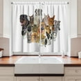 thumbnail image 2 of Ambesonne Pet Lover Kitchen Curtains, Domestic Animals, 55"x39", Multicolor, 2 of 3