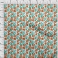 thumbnail image 4 of oneOone Velvet Turquoise Blue Fabric Sea Shells Ocean Craft Projects Decor Fabric Printed By The Yard 58 Inch Wide, 4 of 4