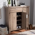 thumbnail image 2 of Baxton Studio MH7097-Oak-Shoe Rack Laverne Moderne et Contemporain Chêne Brun Fini Armoire à Chaussures, 2 of 4