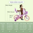 thumbnail image 7 of RULLY 16 Inch Girls Bike with Basket Bike Streamers Toddler Cycle Bikes, Purple, 7 of 7