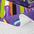 thumbnail image 5 of Manfei Cartoon Halloween Bed Spread Queen,Spooky Skull Print Queen Coverlet Set,3pcs,1 Quilt and 2 Pillowcases, 5 of 7