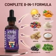 thumbnail image 3 of LuxFlo Liquid Biotin Collagen Drops 5 Pack - Keratin Hyaluronic Acid Saw Palmetto Hair Growth Support by Clean Nutra, 3 of 9