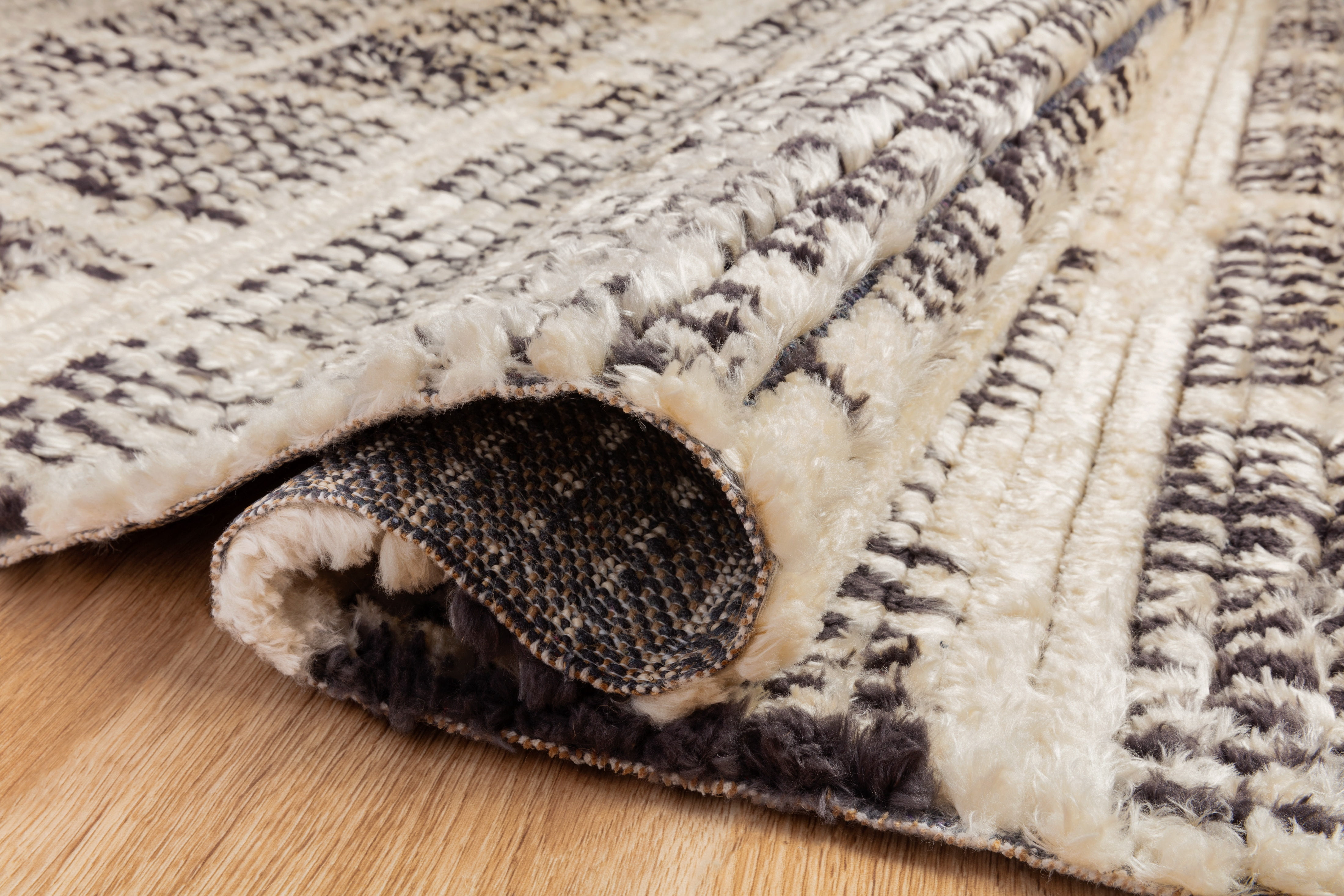 Chris Loves Julia x Loloi Alice Cream/Charcoal 7'-9" x 10' Area Rug