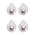 thumbnail image 2 of 4 ganchos de pared adhesivos de acero inoxidable de alta resistencia sin perforar para pared Plata Zulema Ganchos de pared adhesivos, 2 of 8