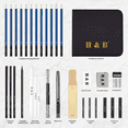 thumbnail image 3 of H & B Drawing Pencils Set. Sketch Pencils, Graphite Pencils, Charcoal Sticks. Adult & Child Art, Drawing & Sketch Supplies(32Pcs Kit), 3 of 8