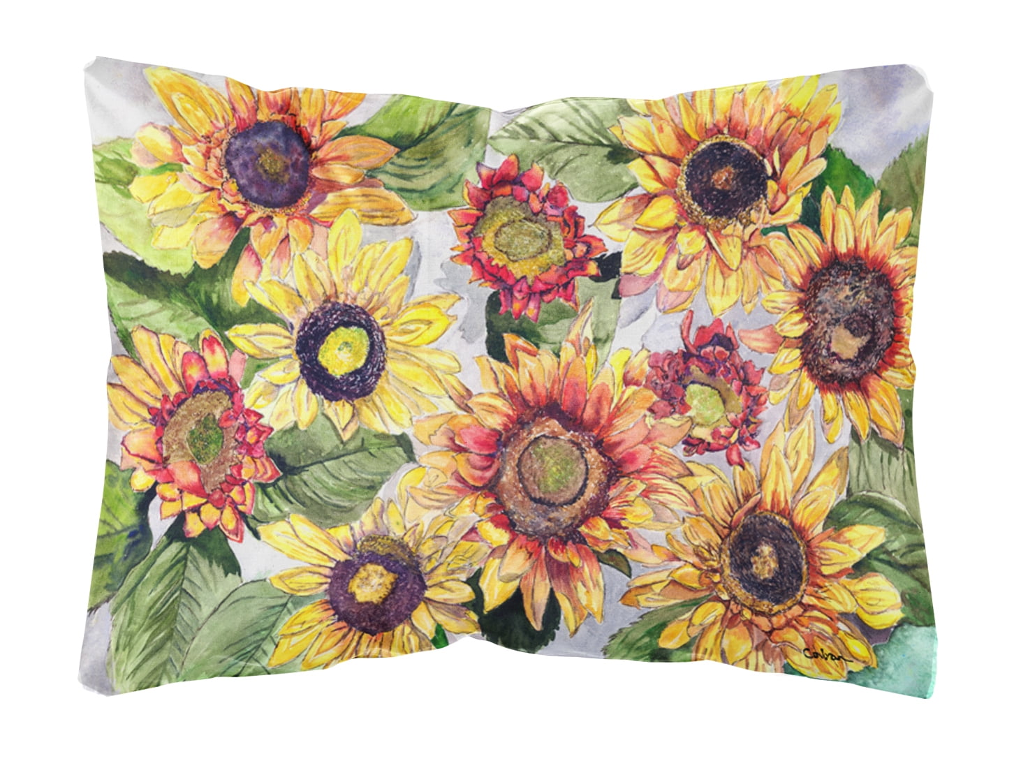 Sunflowers Canvas Fabric Decorative Pillow