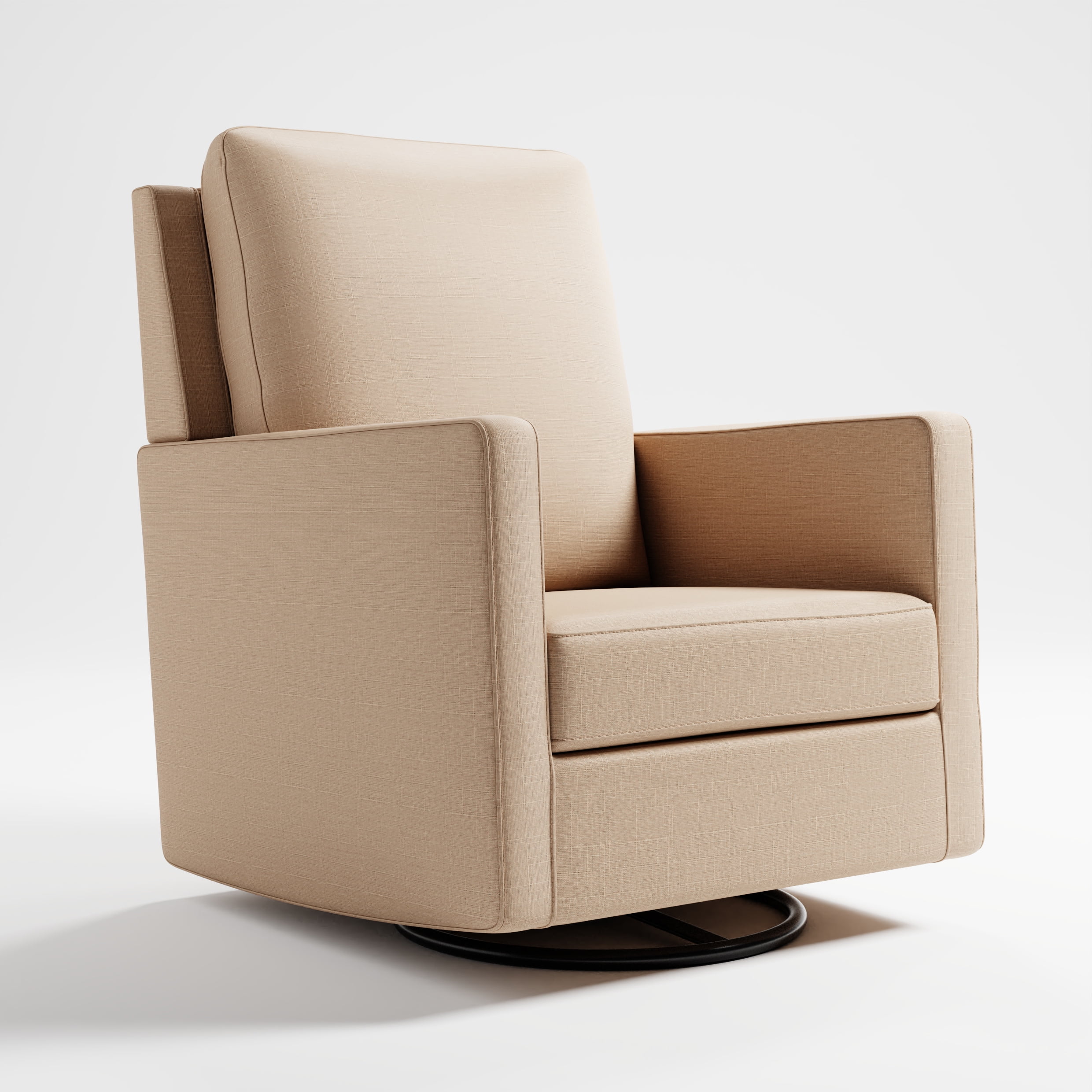 Storkcraft Calabasas Infant Nursery Upholstered Swivel Glider, Latte