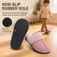 thumbnail image 2 of EQW Kids Slippers for Girls Boys - Warm Memory Foam Non-Slip House Shoes, Soft Plush Indoor Outdoor Bedroom Slides, 2 of 9