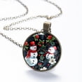 thumbnail image 6 of Christmas Snowman Necklace Personalized Custom Photo Round Pendant Adjustable Stainless Steel Necklaces with Gift Box for Men Women Mothers Valentine's Jewelry Gift, 6 of 6