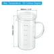thumbnail image 2 of Taza medidora de vidrio Uxcell de 500 ml, vidrio borosilicato 3.3 graduado con escala impresa blanca y tapa de vidrio, 2 of 7