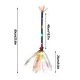 thumbnail image 3 of Elainilye Witch Broom, LED Lighted Broomstick Prop for Dress Up Party, Theme Halloween Decor Indoor Outdoor Magic Show, Black, 3 of 6