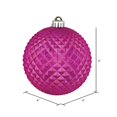thumbnail image 2 of Bola con purpurina Fucsia Durian de Ornament Vickerman, 6 cm, 4 unidades por bolsa, 2 of 4