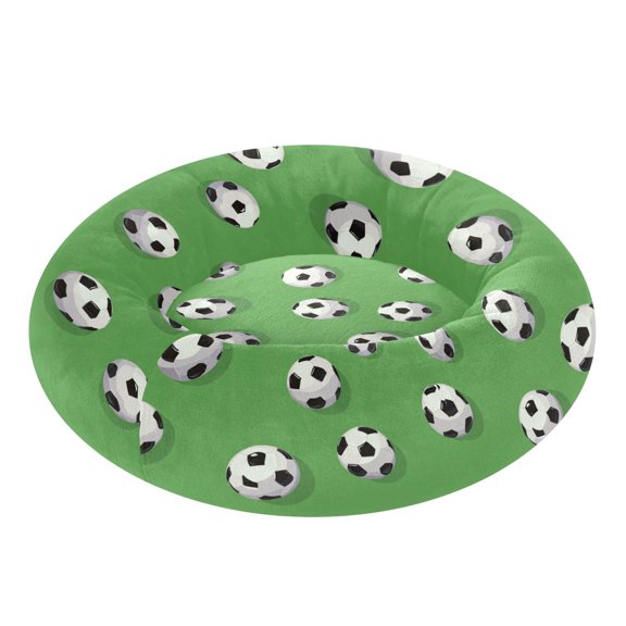Pet Bed Pet Mat Cozy Removable & Washable Comfort For Cats And Dogs Soccer Balls Pattern