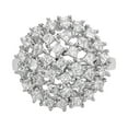 thumbnail image 4 of White Sterling Silver Ring Band Fashion Open Back Cubic Zirconia CZ Square Clear, 4 of 4