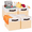 Beige, variant on Criusia 4 Pack Large Cube Storage Bins for Shelves, Foldable Fabric Storage Cubes with Handles, Closet Organizers and Storage Bins for Clothes, Toys, Towels & Linen, Gray