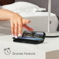 Tzumi Wireless Charging Alarm Clock with LED Display and Snooze Feature