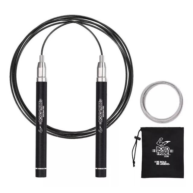 Cuerda Para Saltar Golden Pro Negra Ligera Bold Tribe Golden Pro