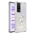 thumbnail image 2 of Funda para Xiaomi POCO F5 Pro 5G con Brillo Líquido Flotante, Purpurina, Parachoques y Anillo Giratorio Soporte, 2 of 5