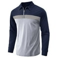 thumbnail image 4 of Huresd Mens Polo Shirts Quarter Zipper Breathable Shirts for Men Fashion Collared Long Sleeve Shirt White M, 4 of 6