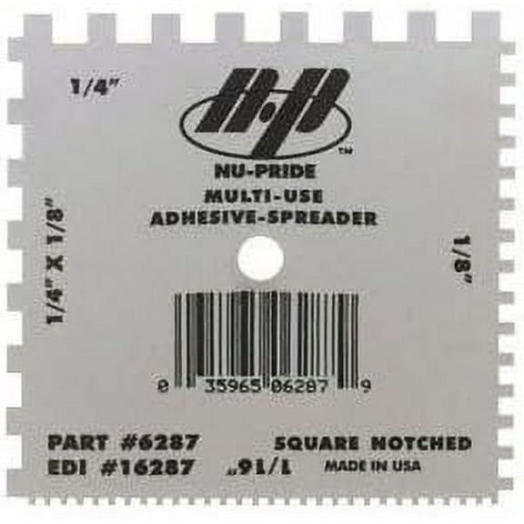 Marshalltown QLT 4 in. W x 4 in. L Plastic Square Notched Spreader