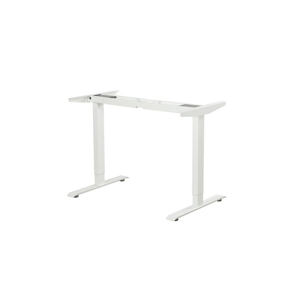 EFFYDESK Home Electric Height Adjustable Home Office Computer Standing Desk - White Frame (Frame Only/No Tabletop