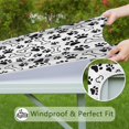 thumbnail image 6 of Pet Paw Print and Bone Square Fitted Tablecloth with Elastic Edge,Square Table Cover,Washable Elastic Table Cover for Home Kitchen Party Decor 34"x34", 6 of 6