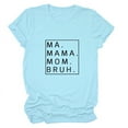 thumbnail image 3 of Camiseta holgada de manga corta con estampado de letras MA Mama Mom Bruh: estampado de letras moderno, cómoda y casual., 3 of 3