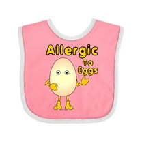 Inktastic Allergic to Eggs Boys or Girls Baby Bib