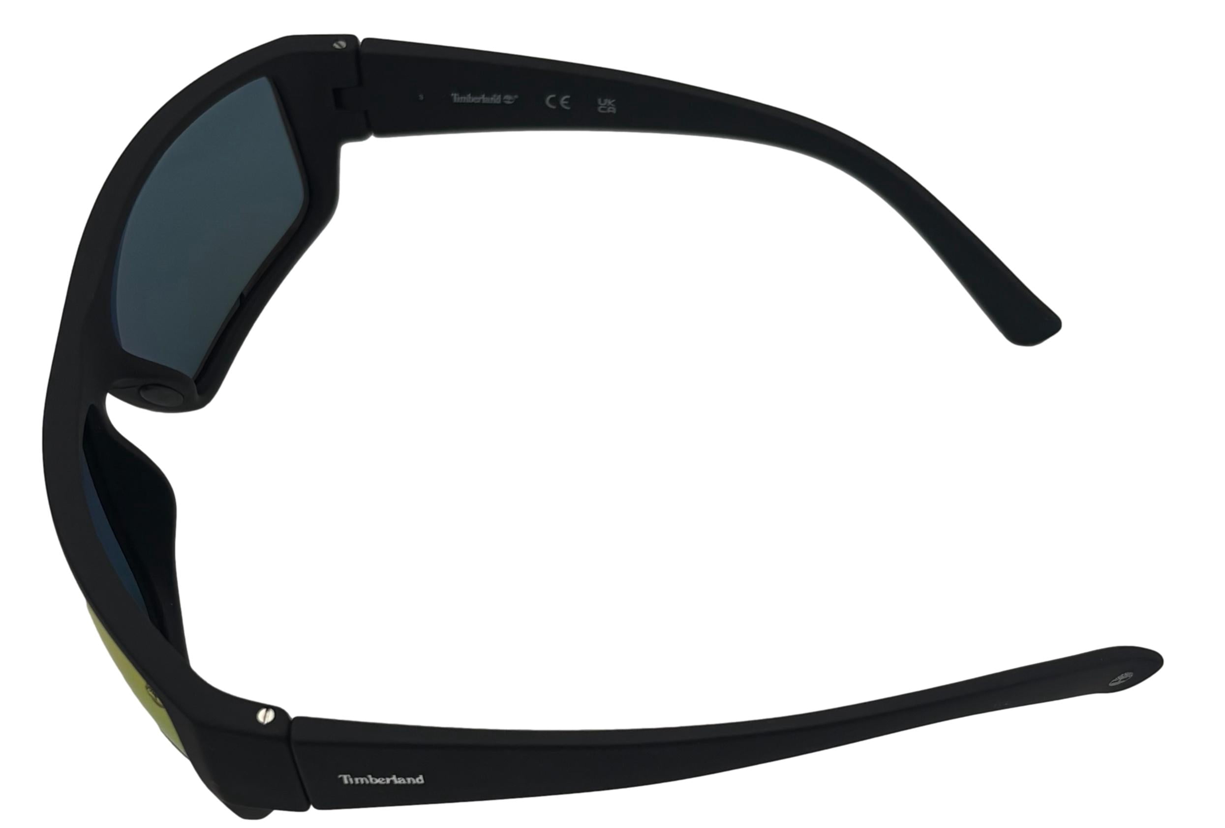 Timberland Matte Black Mens Plastic Rectangle Sunglass Polarized Lens TB7261. 5D