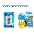 thumbnail image 3 of Finding Nemo Dory Birthday Party Supplies Bundle includes 3 Hanging Decorations, 1 Door Poster, 1 Happy Birthday Banner, 16 Invitations, 16 Blowouts, 6 Balloons (Napkins are not included), 3 of 4
