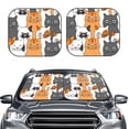 thumbnail image 2 of Kll Funny Cats Windshield Sun Shade 2-Piece Foldable Car Front Window Sunshade For Most Sedans Suv Truck- Small, 2 of 7