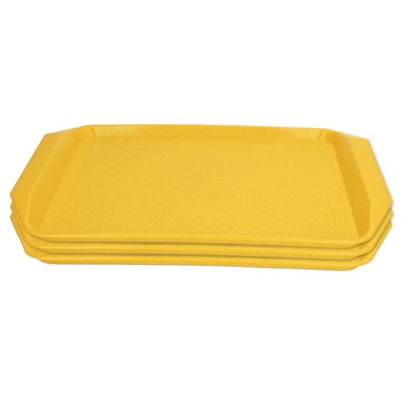 

Food Tray Plastic Tray Heat Resistance Light Weight Multifunction Rectangle For Hotels For Buffet Restaurant Yellow