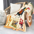 thumbnail image 4 of Chicken Blanket Gifts, Rooster Flannel Blanket for Women, Soft Chicken Lover Blanket for Sofa Bed Chickens Make Me Happy Blanket for Adult and Kids 60"x50", Beige, 4 of 6