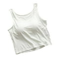 thumbnail image 1 of Tauxra Hauts pour Femmes, Chemise Sans Manches à Col Rond, Haut d'Été Décontracté Confortable avec Coupe Régulière pour Usage Quotidien, Léger et Respirant, Entretien Facile, 1 of 8