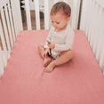 thumbnail image 5 of Comfy Cubs Muslin Crib Sheet, 100% Muslin Cotton Sheets for Standard Crib - 2 Pack, Dusty Rose and Blush, 5 of 7