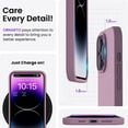 thumbnail image 5 of Compatible with iPhone 14 Pro Max Case 6.7, Slim Liquid Silicone 3 Layers Full Covered Soft Gel Rubber Phone Case Protective Cover with Microfiber Lining 6.7 inch-Lilac Purple, 5 of 13