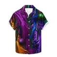 thumbnail image 6 of PNTUTB Carnival Fashion Men's Printed Casual Relaxed Collar Button Down Cardigan Short Sleeve Blouse, 6 of 6